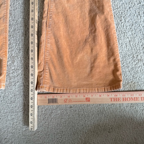 Free People Corduroy Flare Pants Vibrant Orange Pull On Retro Boot | Women's 27 - Picture 5 of 10